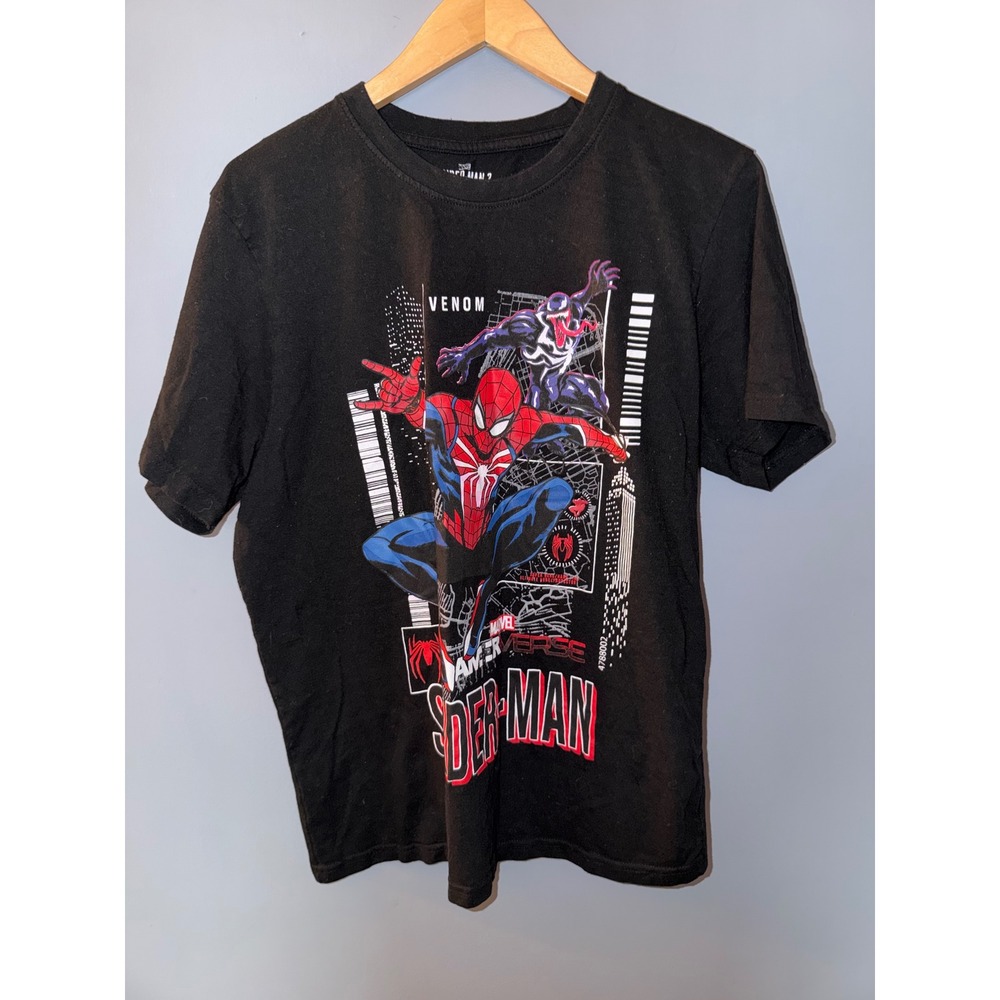 Marvel Spider-Man 2 Gamerverse Venom Graphic Tee Black Mens Large L T-Shirt
